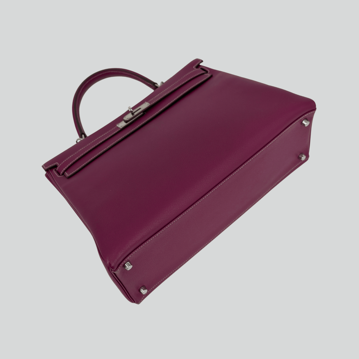 Hermès Kelly 35 Candy Collection Verso Tosca/Rose Tyrien interior Epsom Palladium Hardware | Randolph Goods
