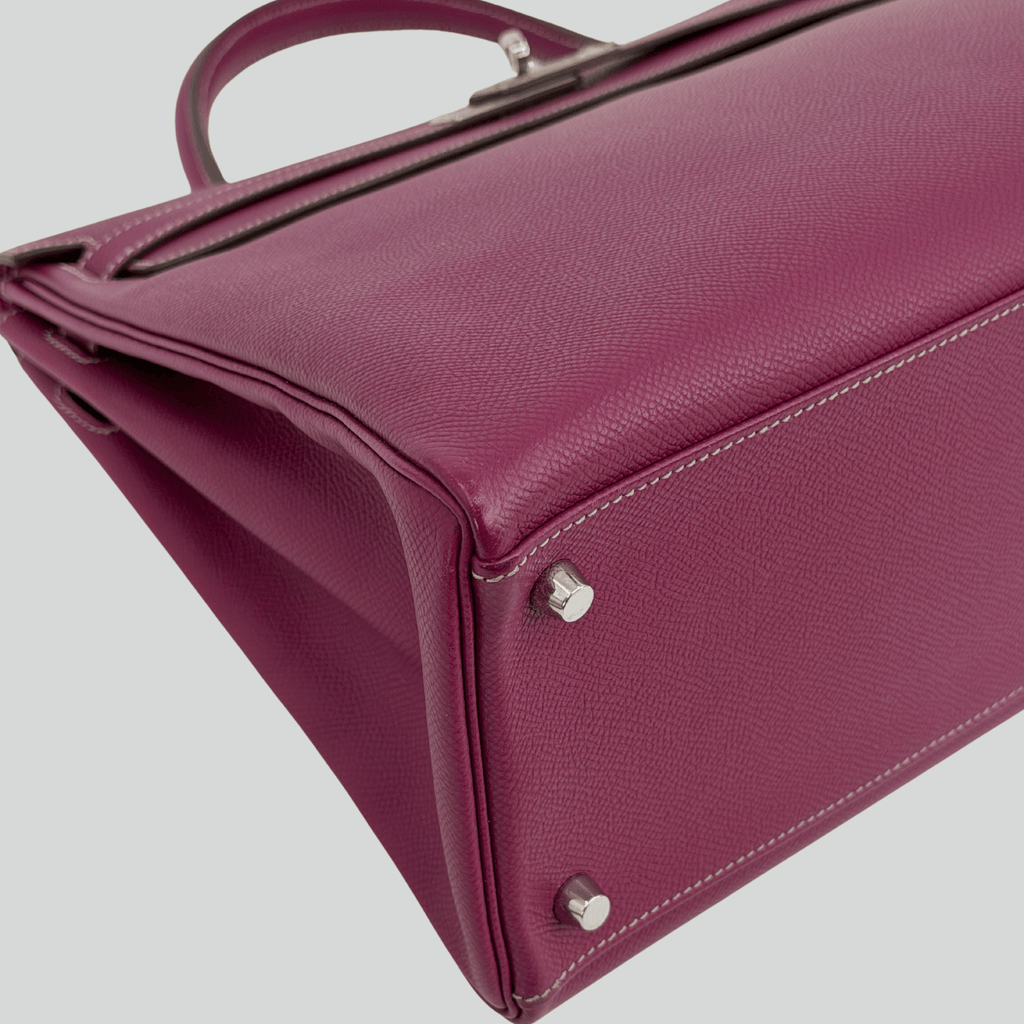 Hermès Kelly 35 Candy Collection Verso Tosca/Rose Tyrien interior Epsom Palladium Hardware | Randolph Goods