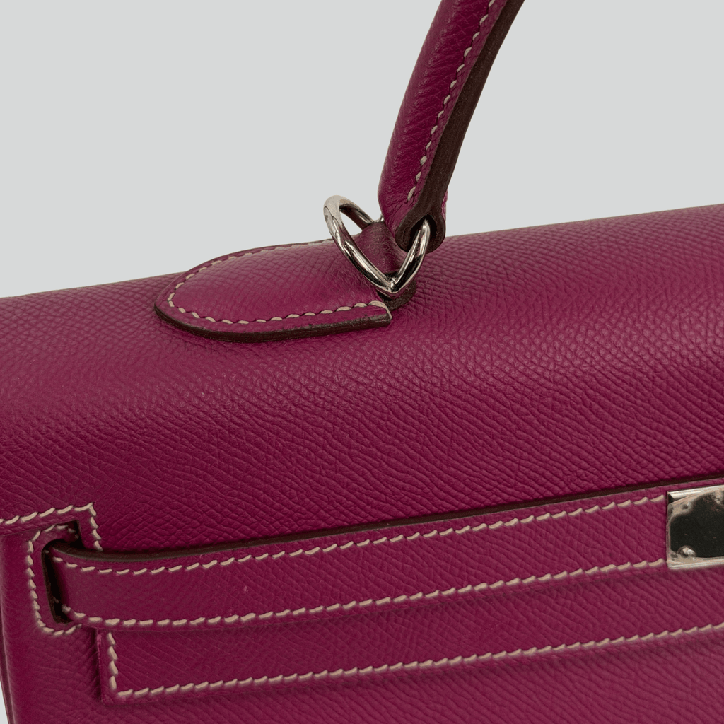 Hermès Kelly 35 Candy Collection Verso Tosca/Rose Tyrien interior Epsom Palladium Hardware | Randolph Goods