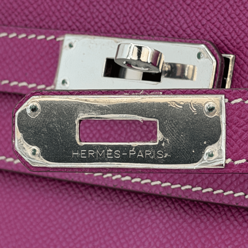 Hermès Kelly 35 Candy Collection Verso Tosca/Rose Tyrien interior Epsom Palladium Hardware | Randolph Goods