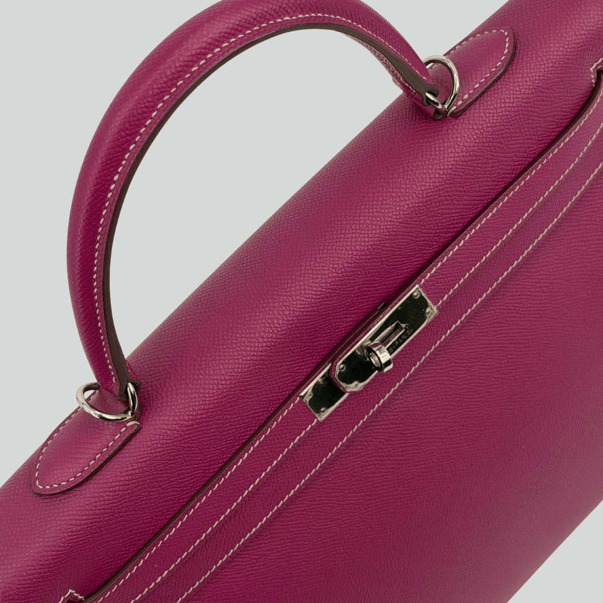 Hermès Kelly 35 Candy Collection Verso Tosca/Rose Tyrien interior Epsom Palladium Hardware | Randolph Goods