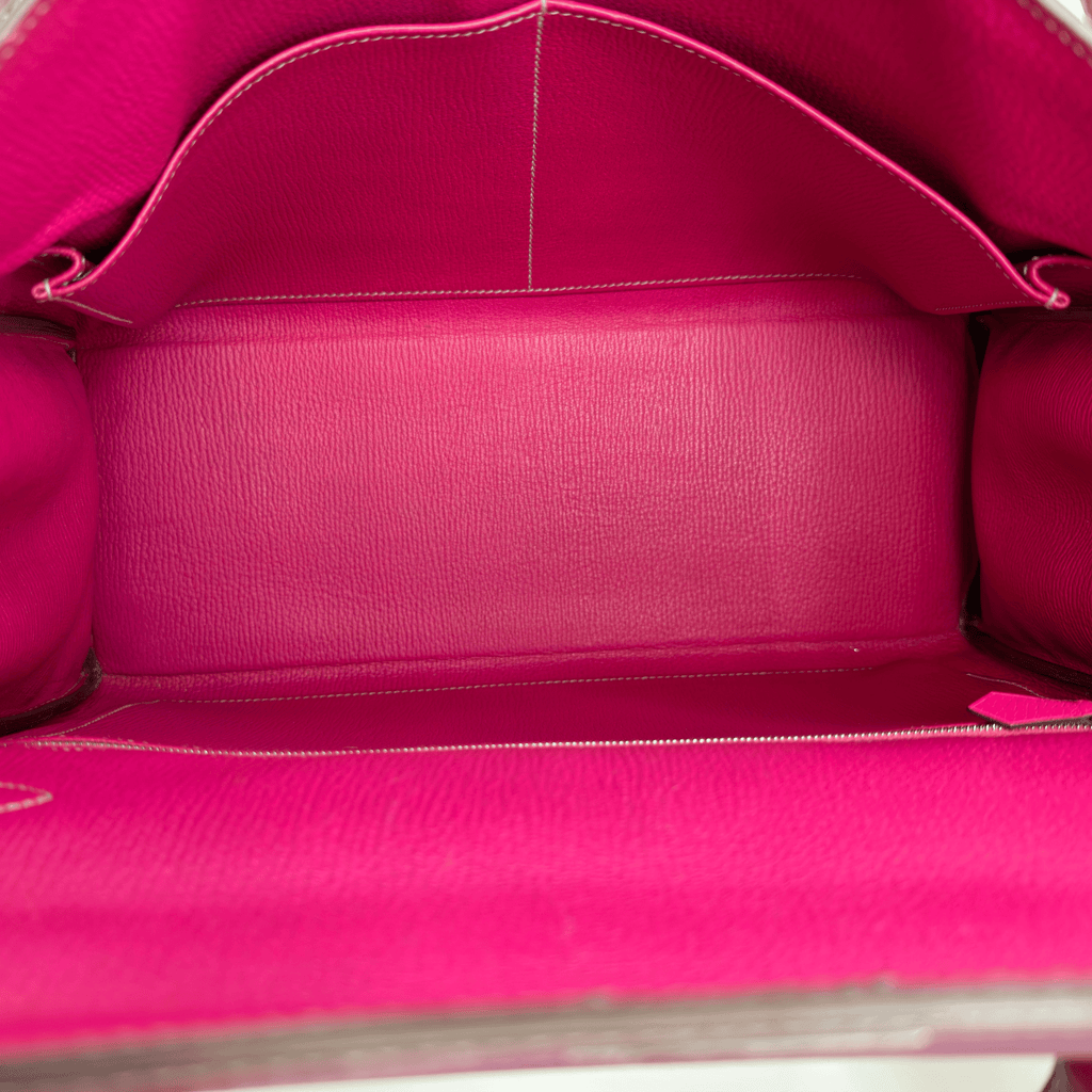 Hermès Kelly 35 Candy Collection Verso Tosca/Rose Tyrien interior Epsom Palladium Hardware | Randolph Goods