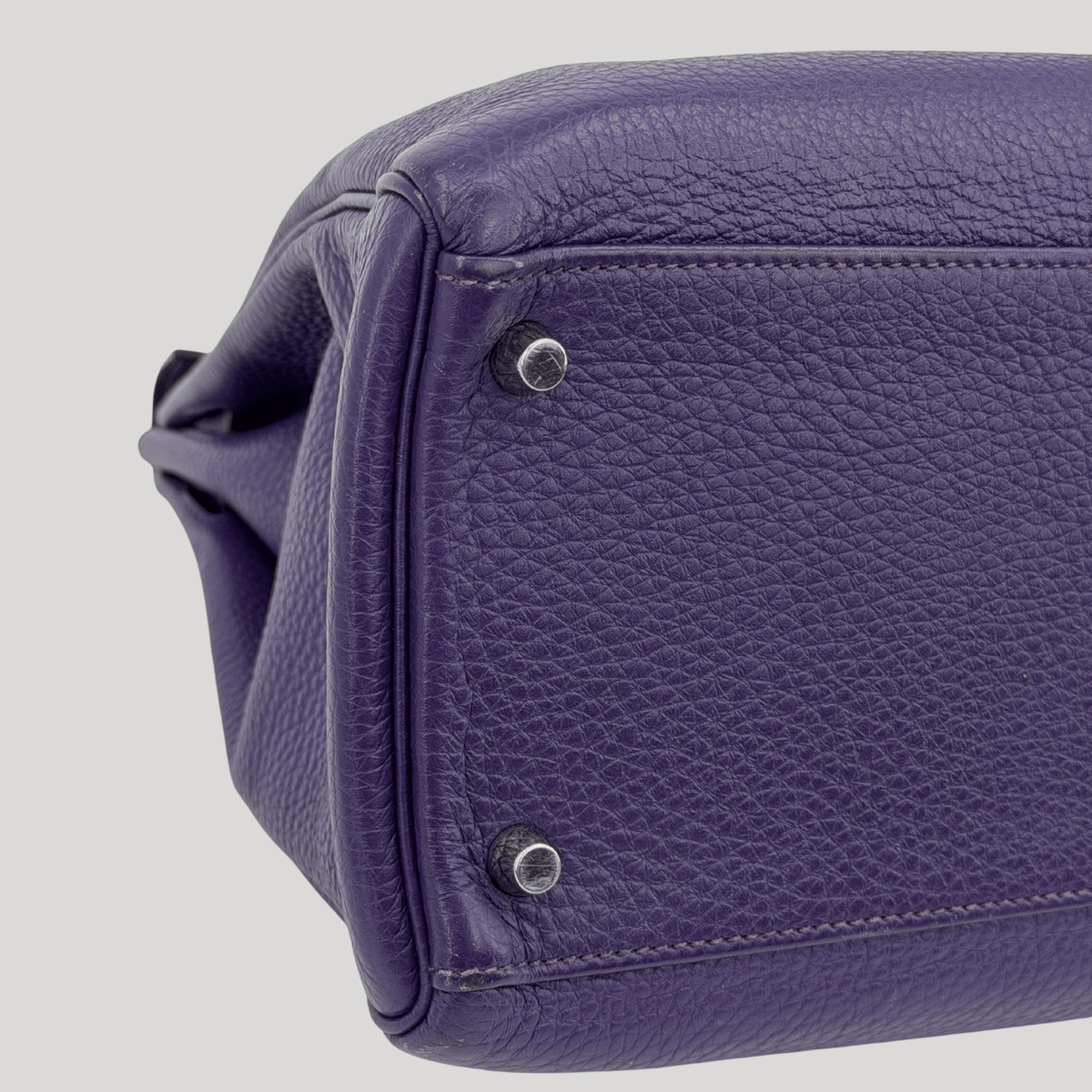 Hermès Kelly 35 Iris Clemence Palladium Hardware | Randolph Goods