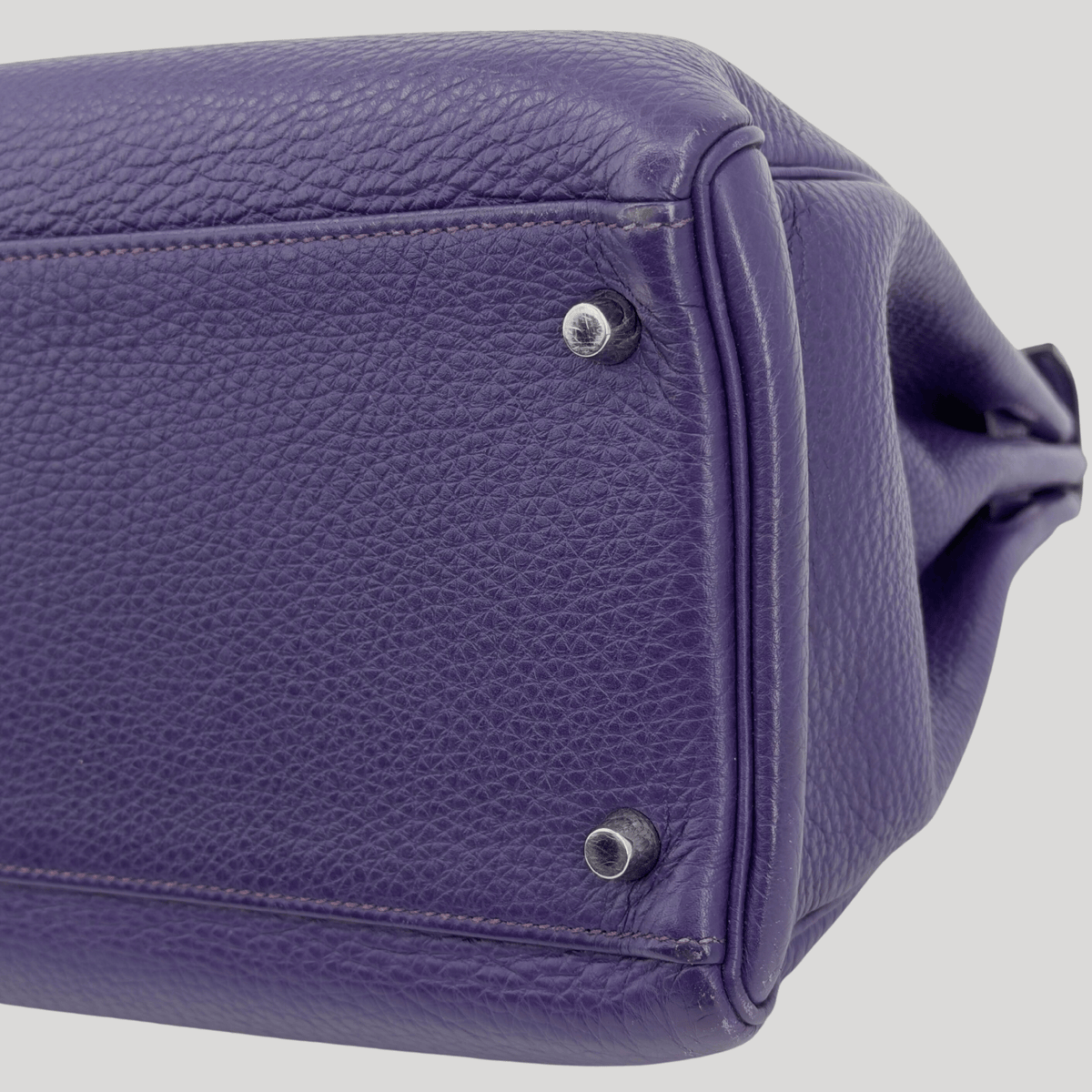 Hermès Kelly 35 Iris Clemence Palladium Hardware | Randolph Goods