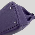 Hermès Kelly 35 Iris Clemence Palladium Hardware | Randolph Goods