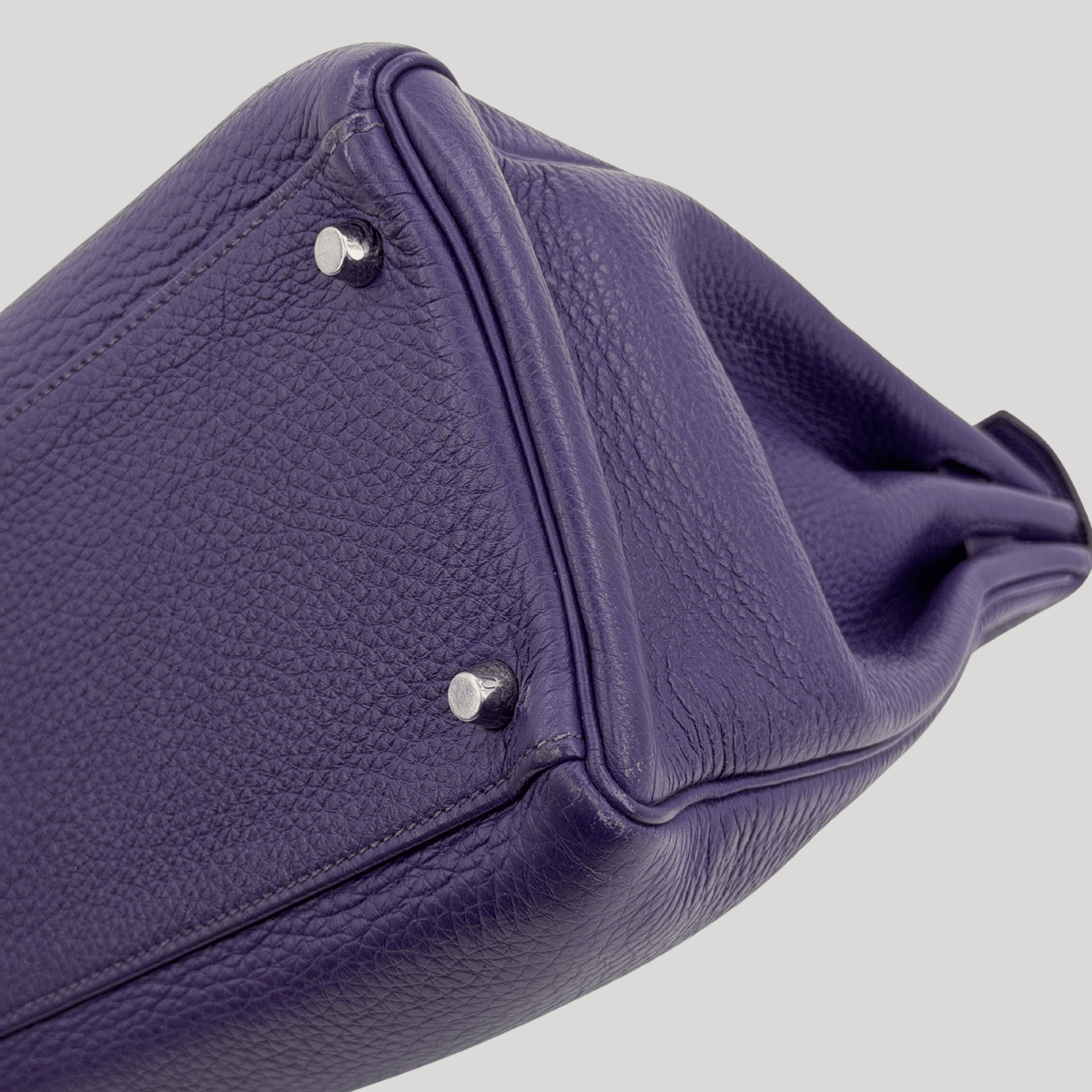 Hermès Kelly 35 Iris Clemence Palladium Hardware | Randolph Goods