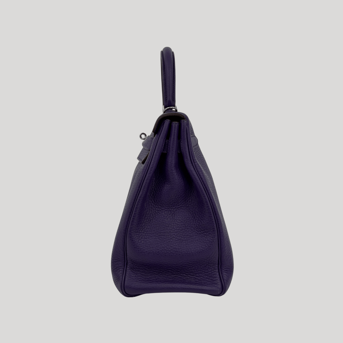 Hermès Kelly 35 Iris Clemence Palladium Hardware | Randolph Goods