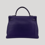 Hermès Kelly 35 Iris Clemence Palladium Hardware | Randolph Goods