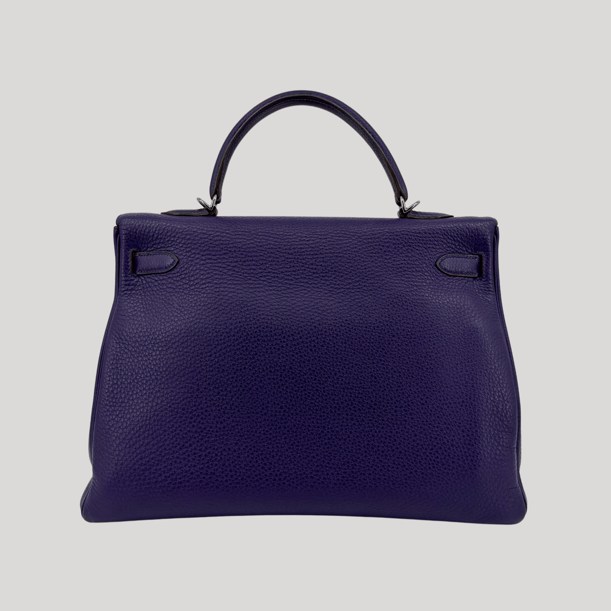 Hermès Kelly 35 Iris Clemence Palladium Hardware | Randolph Goods