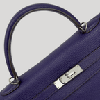Hermès Kelly 35 Iris Clemence Palladium Hardware | Randolph Goods