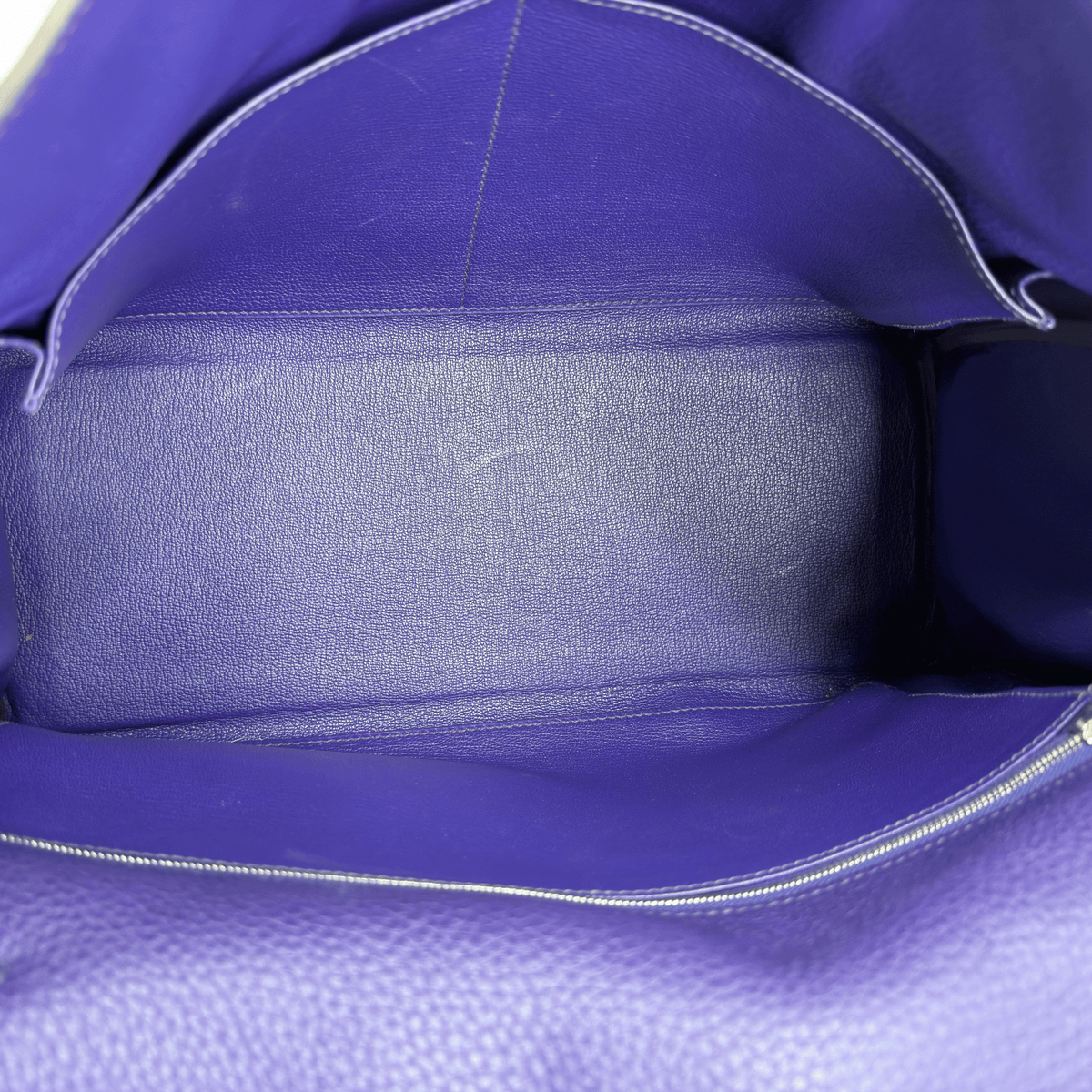 Hermès Kelly 35 Iris Clemence Palladium Hardware | Randolph Goods