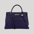 Hermès Kelly 35 Iris Clemence Palladium Hardware | Randolph Goods