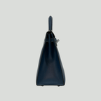 Hermès Kelly 35 Sellier Bleu de Prusse Box Palladium Hardware | Randolph Goods