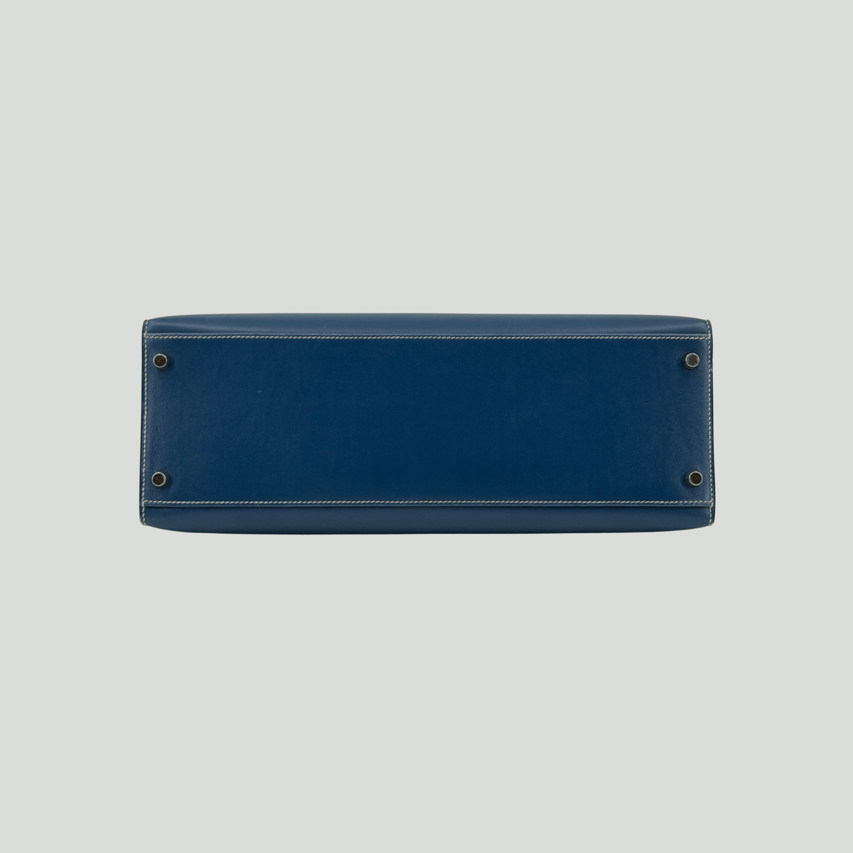 Hermès Kelly 35 Sellier Bleu de Prusse Box Palladium Hardware | Randolph Goods