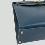 Hermès Kelly 35 Sellier Bleu de Prusse Box Palladium Hardware | Randolph Goods