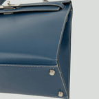 Hermès Kelly 35 Sellier Bleu de Prusse Box Palladium Hardware | Randolph Goods