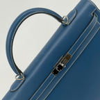 Hermès Kelly 35 Sellier Bleu de Prusse Box Palladium Hardware | Randolph Goods