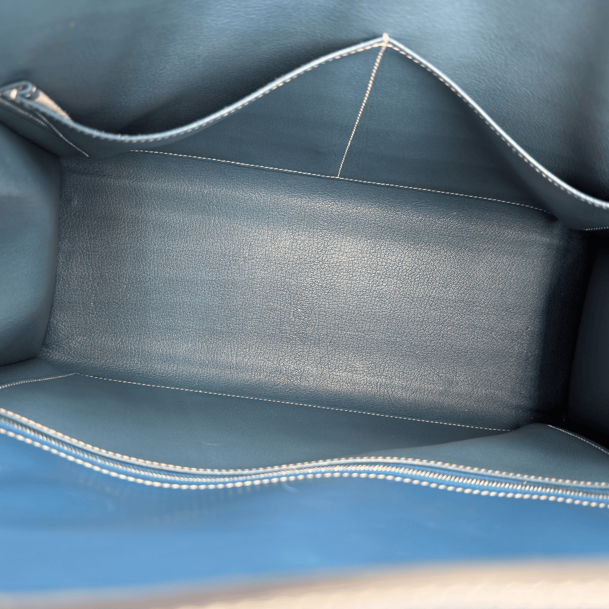 Hermès Kelly 35 Sellier Bleu de Prusse Box Palladium Hardware | Randolph Goods