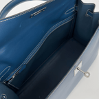 Hermès Kelly 35 Sellier Bleu de Prusse Box Palladium Hardware | Randolph Goods