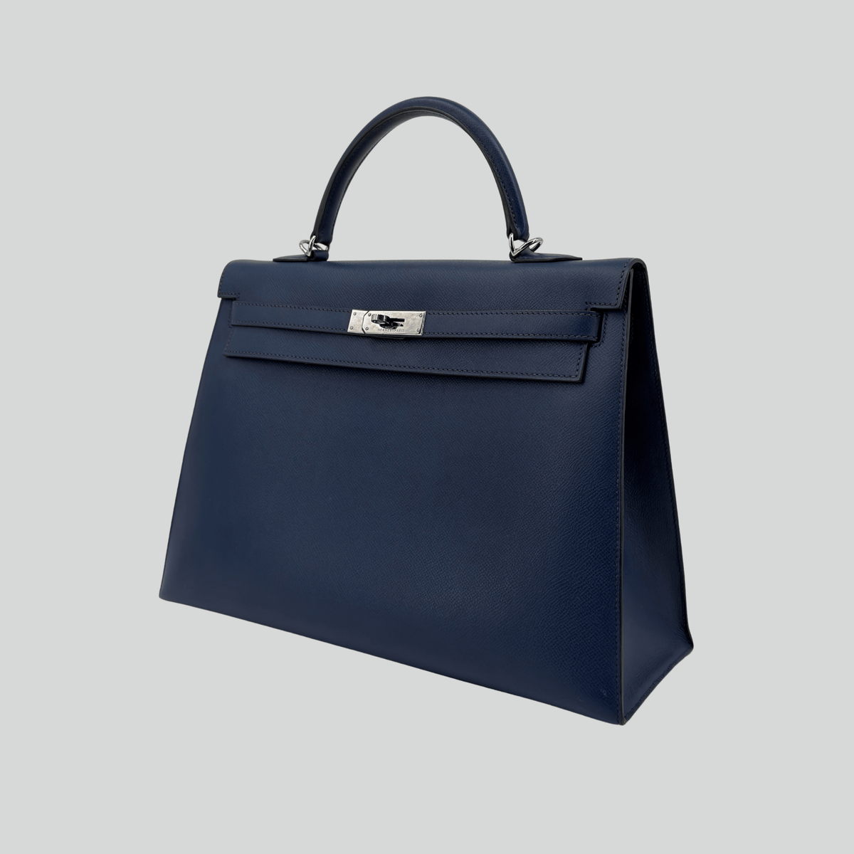 Hermès Kelly 35 Sellier Bleu de Prusse Epsom Palladium Hardware