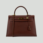 Hermès Kelly 35 Sellier Chocolat Ardennes Gold Hardware | Randolph Good