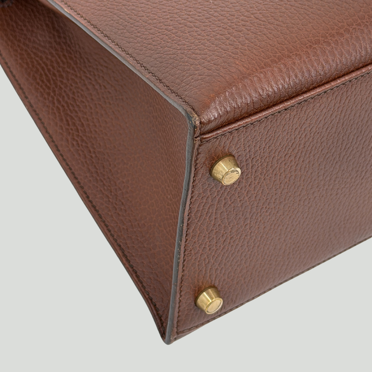 Hermès Kelly 35 Sellier Chocolat Ardennes Gold Hardware | Randolph Good