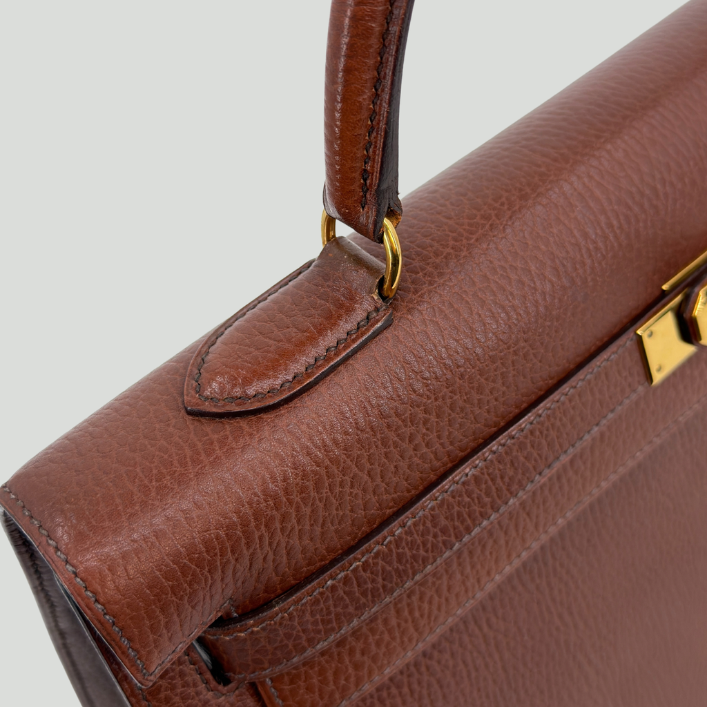 Hermès Kelly 35 Sellier Chocolat Ardennes Gold Hardware | Randolph Good