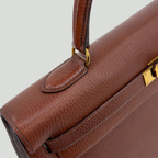 Hermès Kelly 35 Sellier Chocolat Ardennes Gold Hardware | Randolph Good