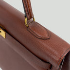 Hermès Kelly 35 Sellier Chocolat Ardennes Gold Hardware | Randolph Good