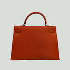Hermès Kelly 35 Sellier Orange Epsom Palladium Hardware
