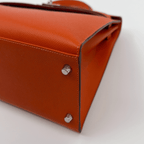 Hermès Kelly 35 Sellier Orange Epsom Palladium Hardware