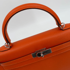 Hermès Kelly 35 Sellier Orange Epsom Palladium Hardware