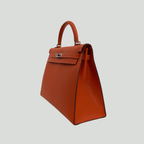 Hermès Kelly 35 Sellier Orange Epsom Palladium Hardware