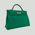 Hermès Kelly 40 Menthe Togo Palladium Hardware | Randolph Goods