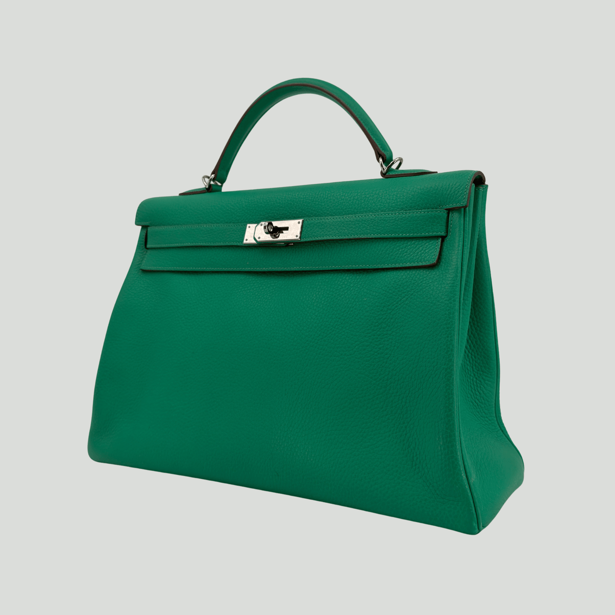 Hermès Kelly 40 Menthe Togo Palladium Hardware | Randolph Goods