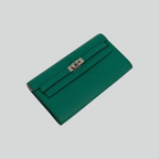 Hermès Kelly To Go Verso Vert Jade/Bleu Brume Epsom Palladium Hardware | Randolph Goods