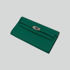 Hermès Kelly To Go Verso Vert Jade/Bleu Brume Epsom Palladium Hardware | Randolph Goods