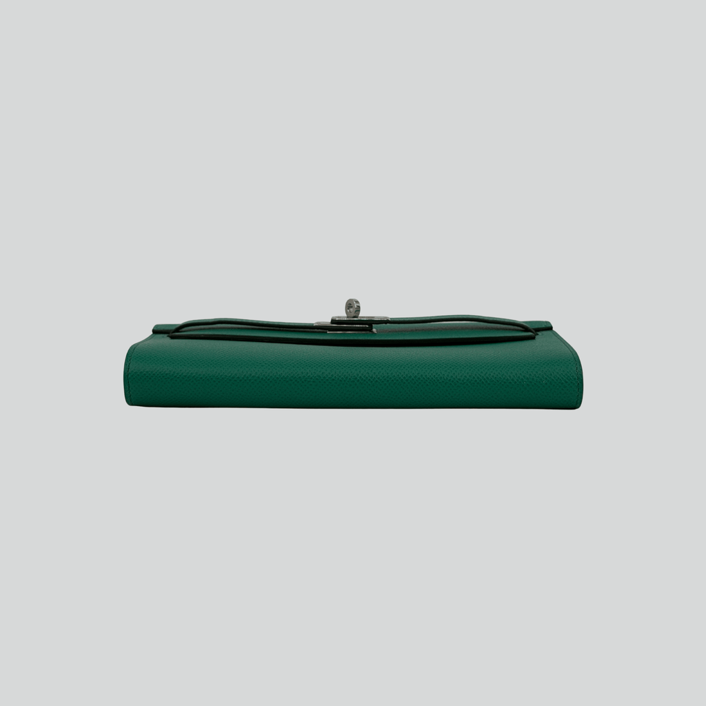 Hermès Kelly To Go Verso Vert Jade/Bleu Brume Epsom Palladium Hardware | Randolph Goods