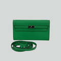 Hermès Kelly To Go Vert Comics Chèvre Palladium Hardware | Randolph Goods