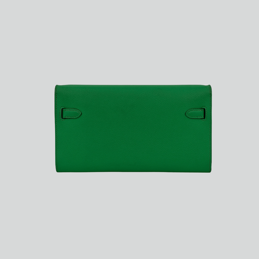 Hermès Kelly To Go Vert Comics Chèvre Palladium Hardware | Randolph Goods