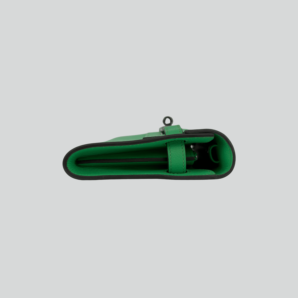 Hermès Kelly To Go Vert Comics Chèvre Palladium Hardware | Randolph Goods