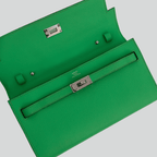 Hermès Kelly To Go Vert Comics Chèvre Palladium Hardware | Randolph Goods