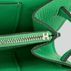 Hermès Kelly To Go Vert Comics Chèvre Palladium Hardware | Randolph Goods