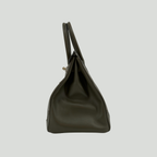 Hermès Limited Edition Birkin 35 “Ghillies” Vert Olive Tadelakt Permabrass Hardware