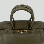 Hermès Limited Edition Birkin 35 “Ghillies” Vert Olive Tadelakt Permabrass Hardware