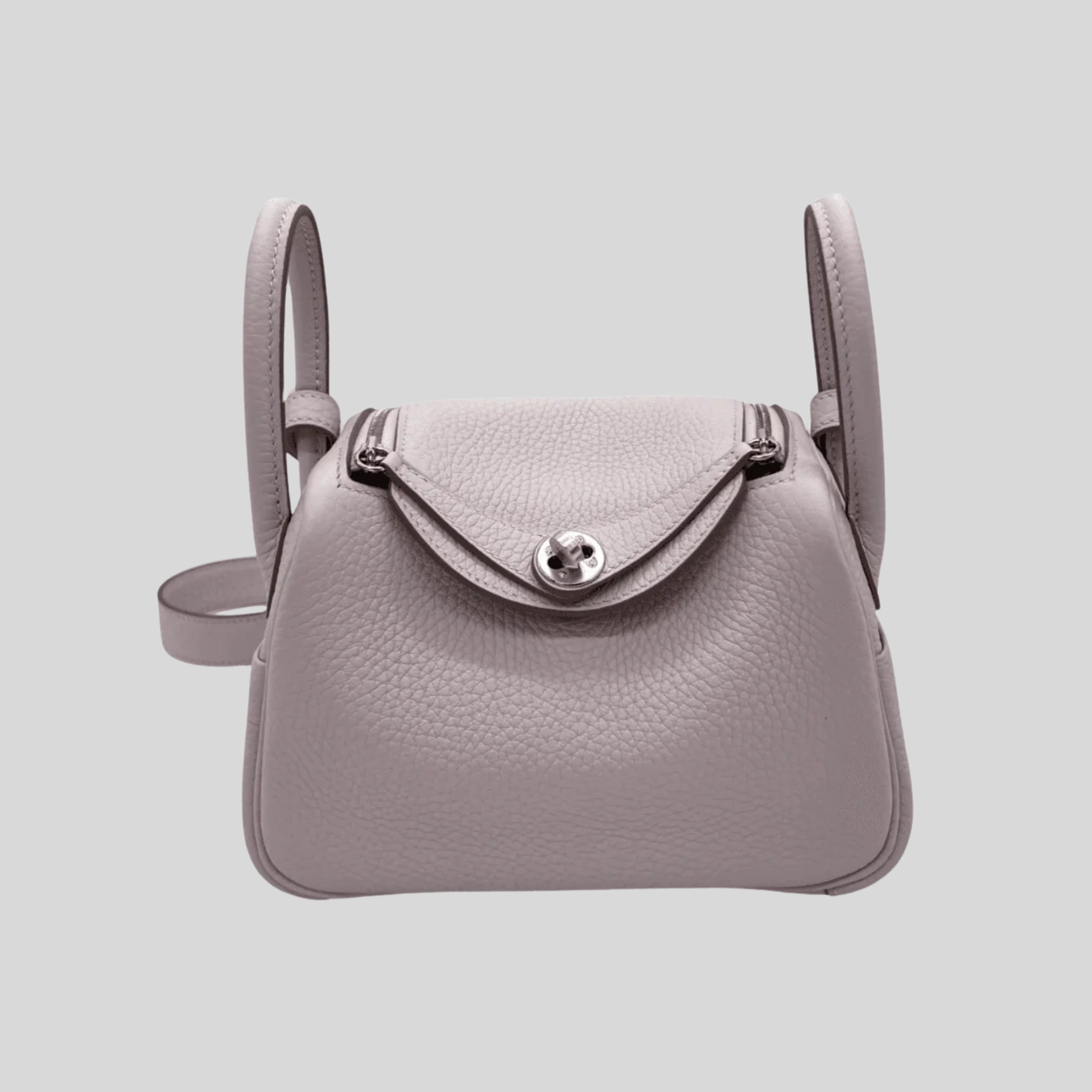 Hermès Mini Lindy Mauve Pale Togo Leather Palladium Hardware