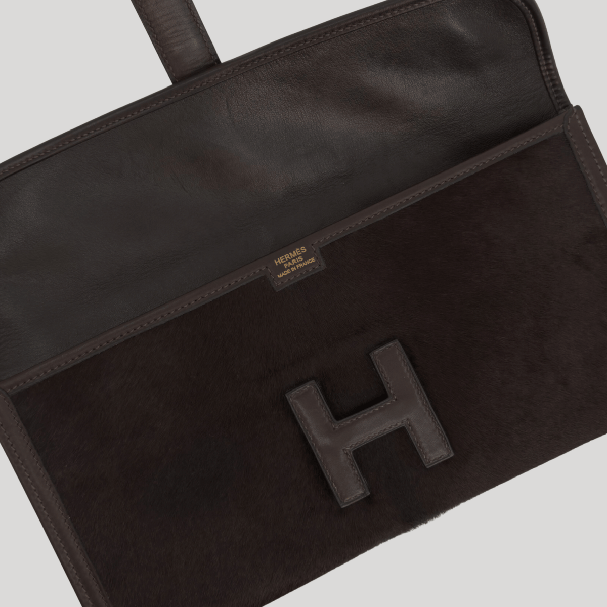 Hermès Rare Jige Elan 29 Ebene Evercalf Leather/Troika Ponyhair | Randolph Goods