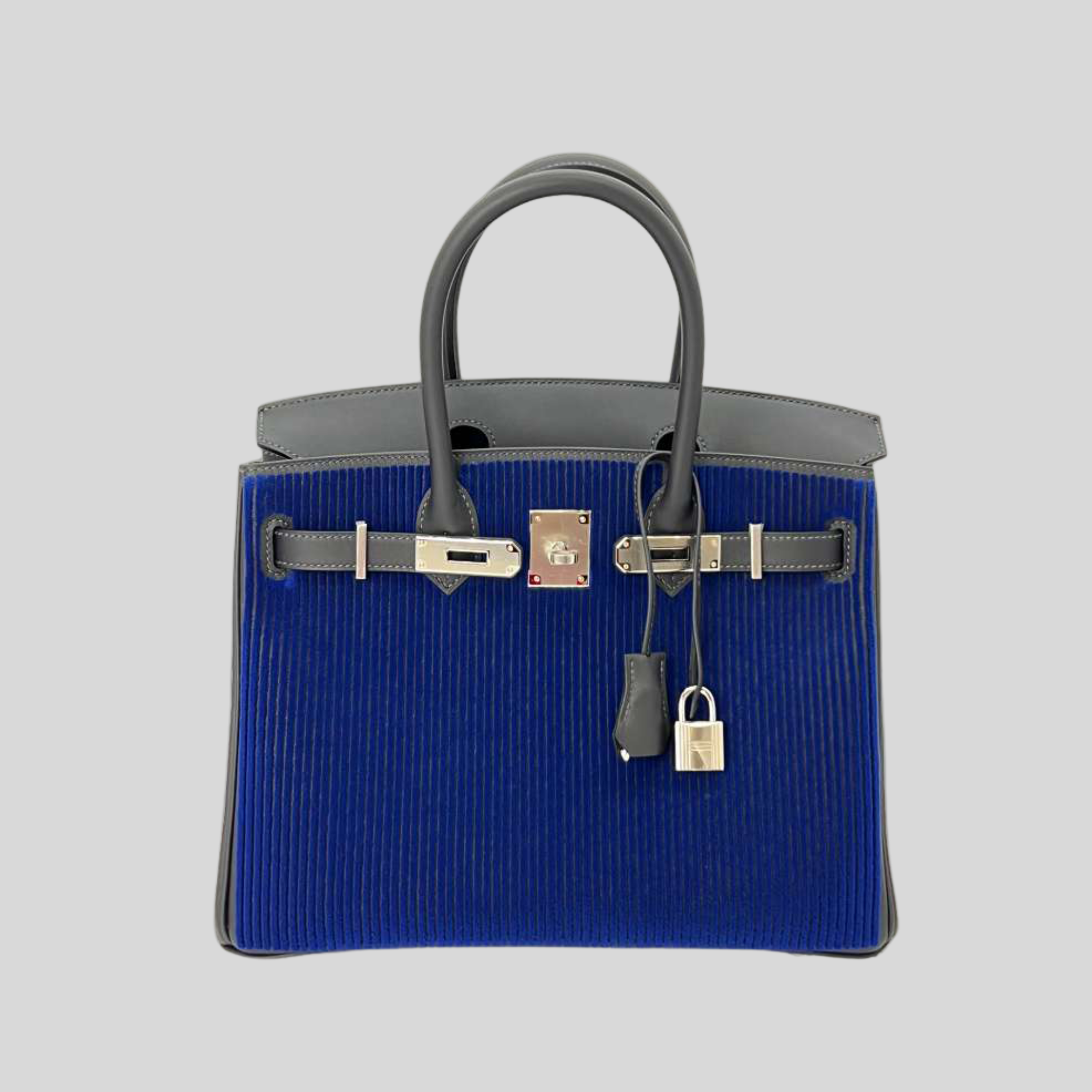 Hermès Birkin 30 Limited Edition Bleu Saphir Tuffetage Caban Swift Palladium Hardware