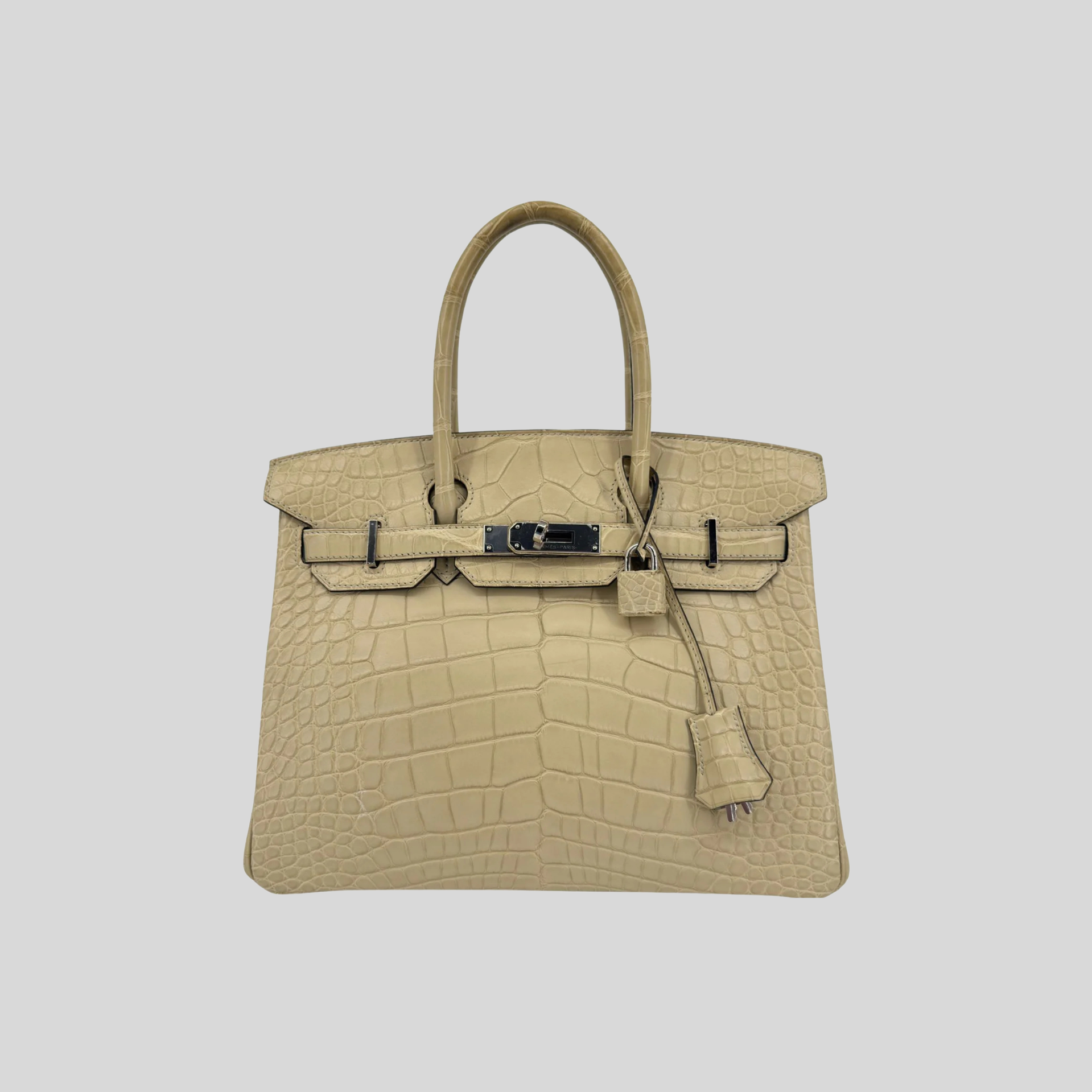 Hermès Birkin 30 Trench Matte Alligator Leather Palladium Hardware