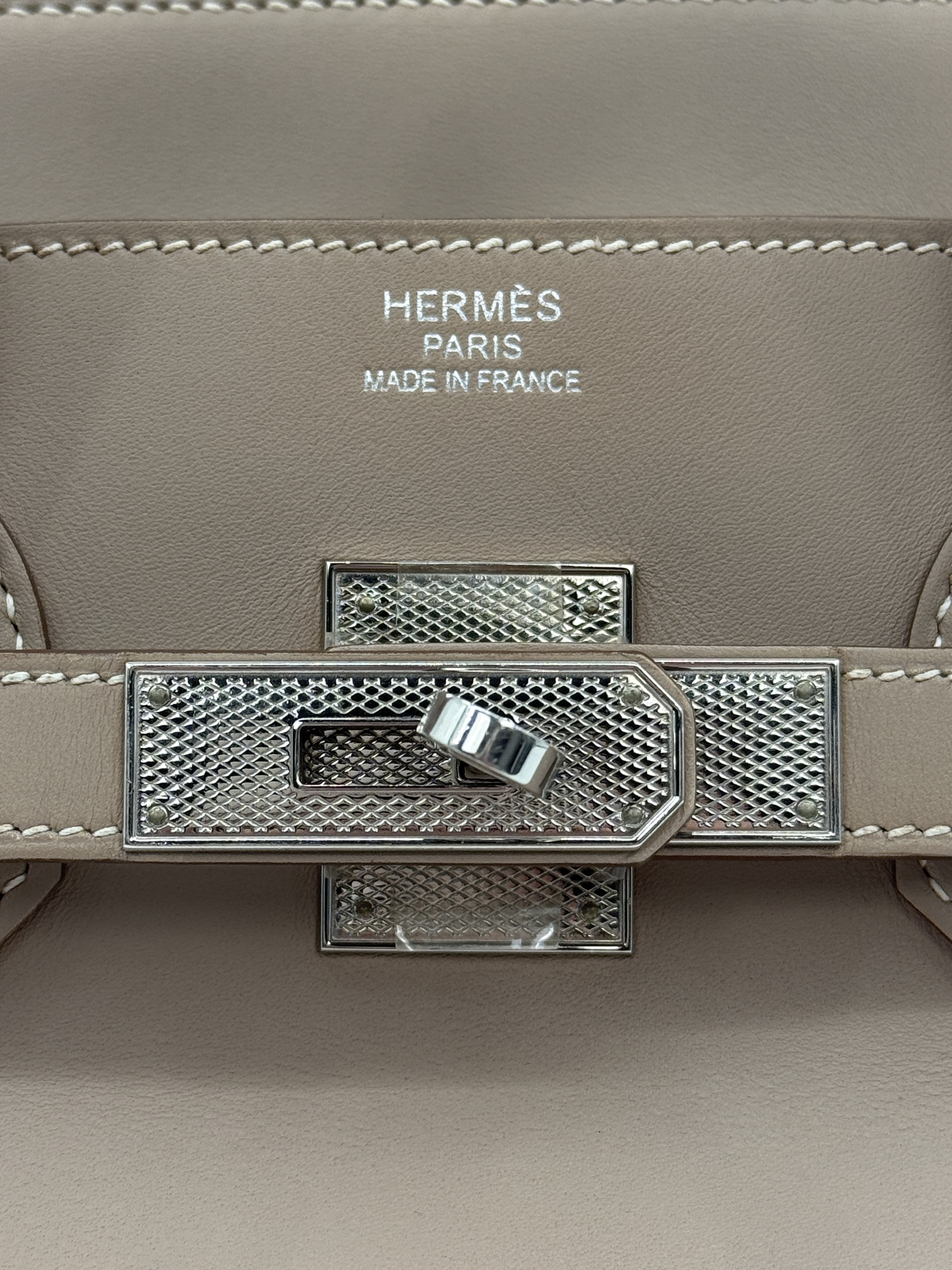 Hermès Birkin 35 Argile Tadelakt Palladium Guilloché Hardware